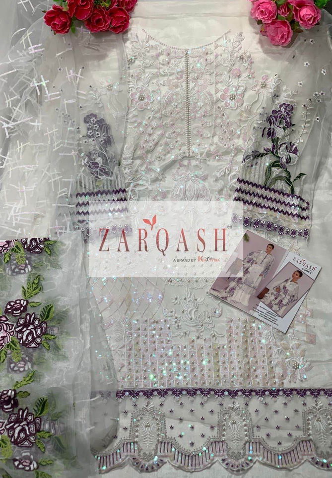 Z 2099 Zarqash Butterfly Net Embroidery Pakistani Suits Wholesale Suppliers In India
